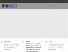 Tablet Screenshot of bryanbaecker.com
